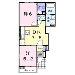 2DK 間取り図