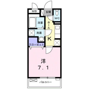 1K 間取り図