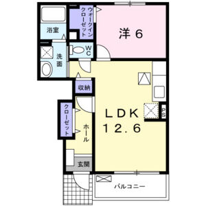 1LDK 間取り図