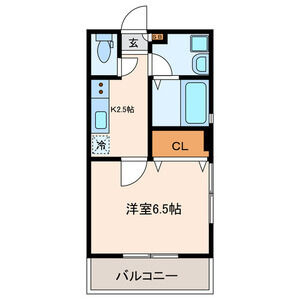 1K 間取り図