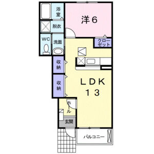 1LDK 間取り図