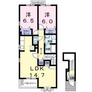 2LDK 間取り図