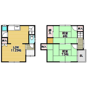 2LDK 間取り図