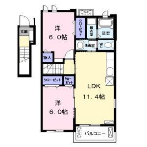 2LDK 間取り図