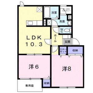 2LDK 間取り図