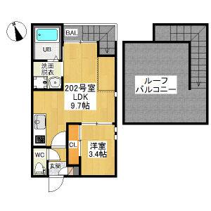 1LDK 間取り図