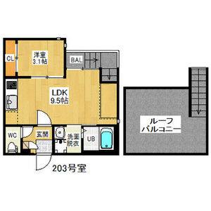 1LDK 間取り図