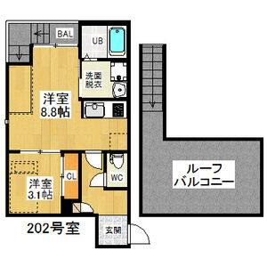 1LDK 間取り図