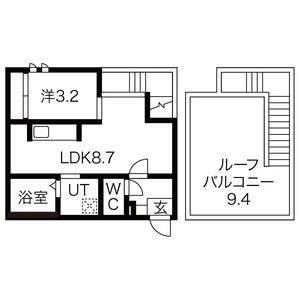 1LDK 間取り図