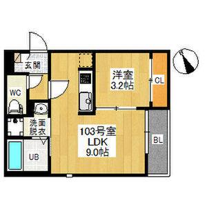 1LDK 間取り図