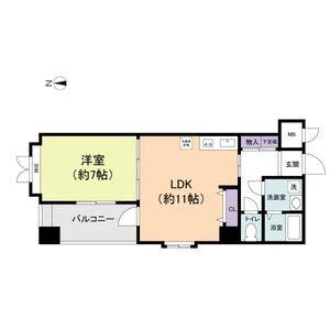 1LDK 間取り図