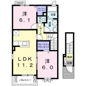 2LDK 間取り図