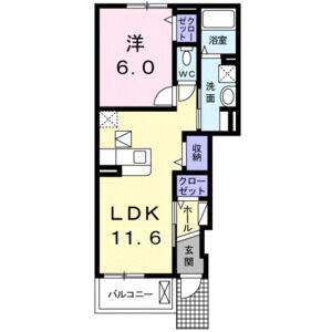 1LDK 間取り図
