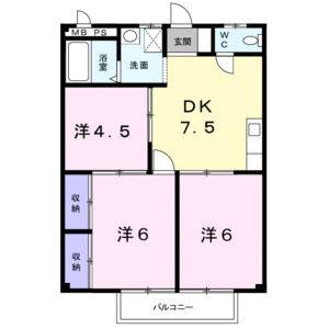 3DK 間取り図