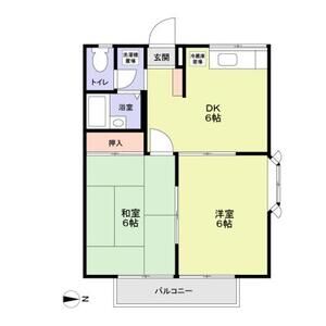 2DK 間取り図