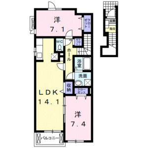 2LDK 間取り図