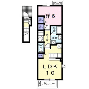 1LDK 間取り図