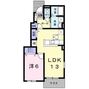 1LDK 間取り図