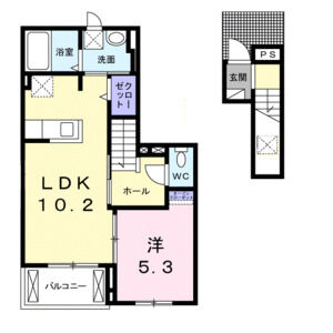 1LDK 間取り図
