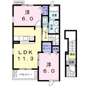 2LDK 間取り図