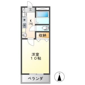 1K 間取り図