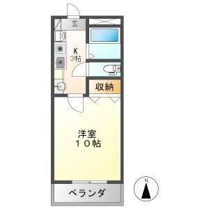 1K 間取り図