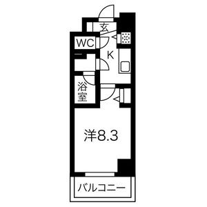 1K 間取り図