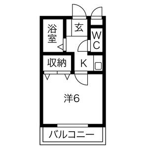 1K 間取り図
