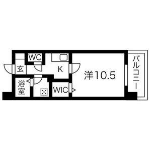 1K 間取り図