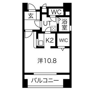 1K 間取り図