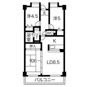 3LDK 間取り図