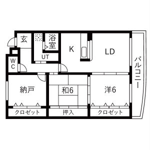 2LDK 間取り図