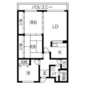 2LDK 間取り図
