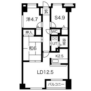 2LDK 間取り図