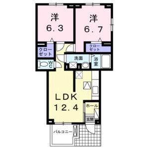 2LDK 間取り図
