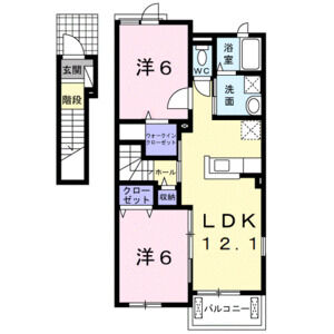 2LDK 間取り図