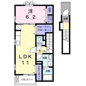 1LDK 間取り図