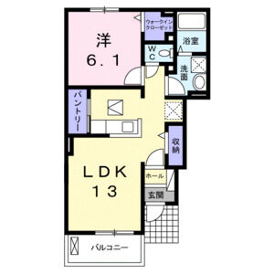 1LDK 間取り図