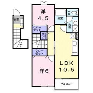 2LDK 間取り図