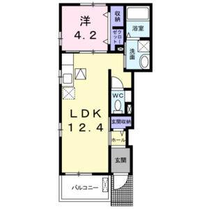 1LDK 間取り図