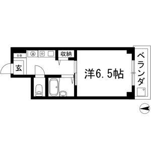 1K 間取り図