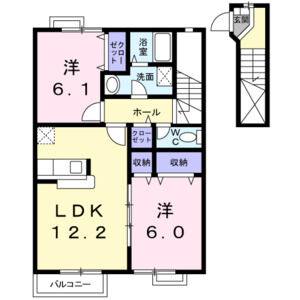2LDK 間取り図