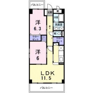 2LDK 間取り図