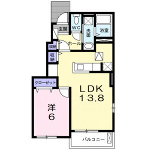 1LDK 間取り図