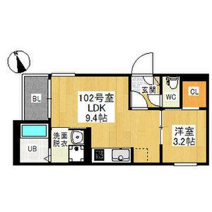 1LDK 間取り図