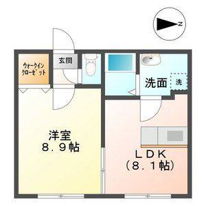 1LDK 間取り図