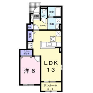 1LDK 間取り図