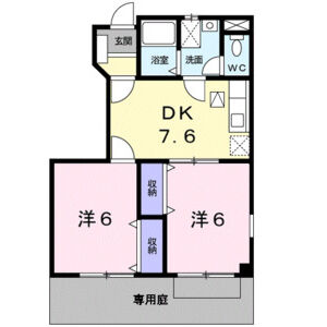 2DK 間取り図