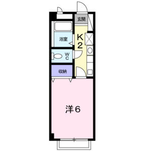 1K 間取り図