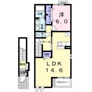 1LDK 間取り図